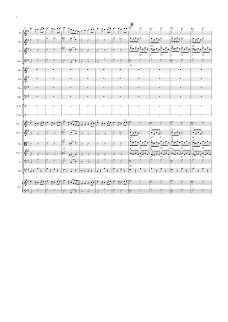 Swan Lake Theme for School Orchestra Full Orchestra scores gallery preview page 2