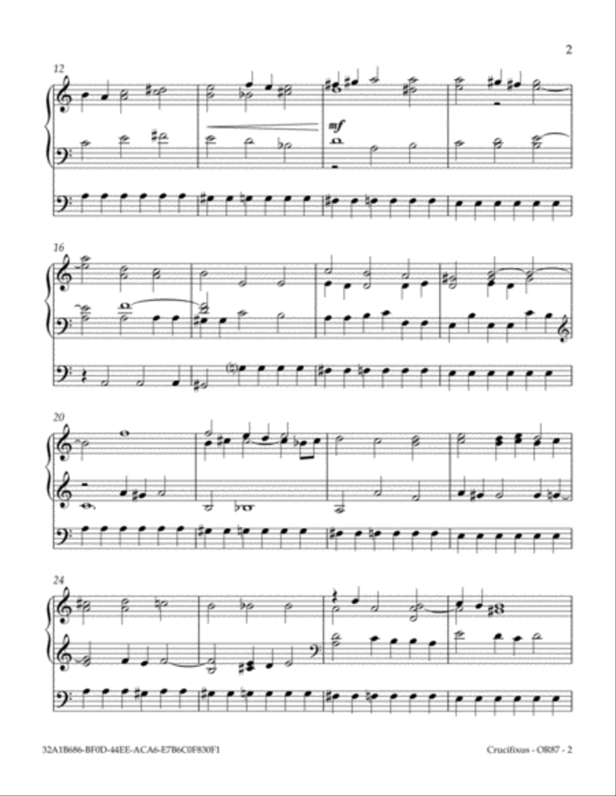 Crucifixus from Mass in B Minor Organ Solo scores gallery preview page 3