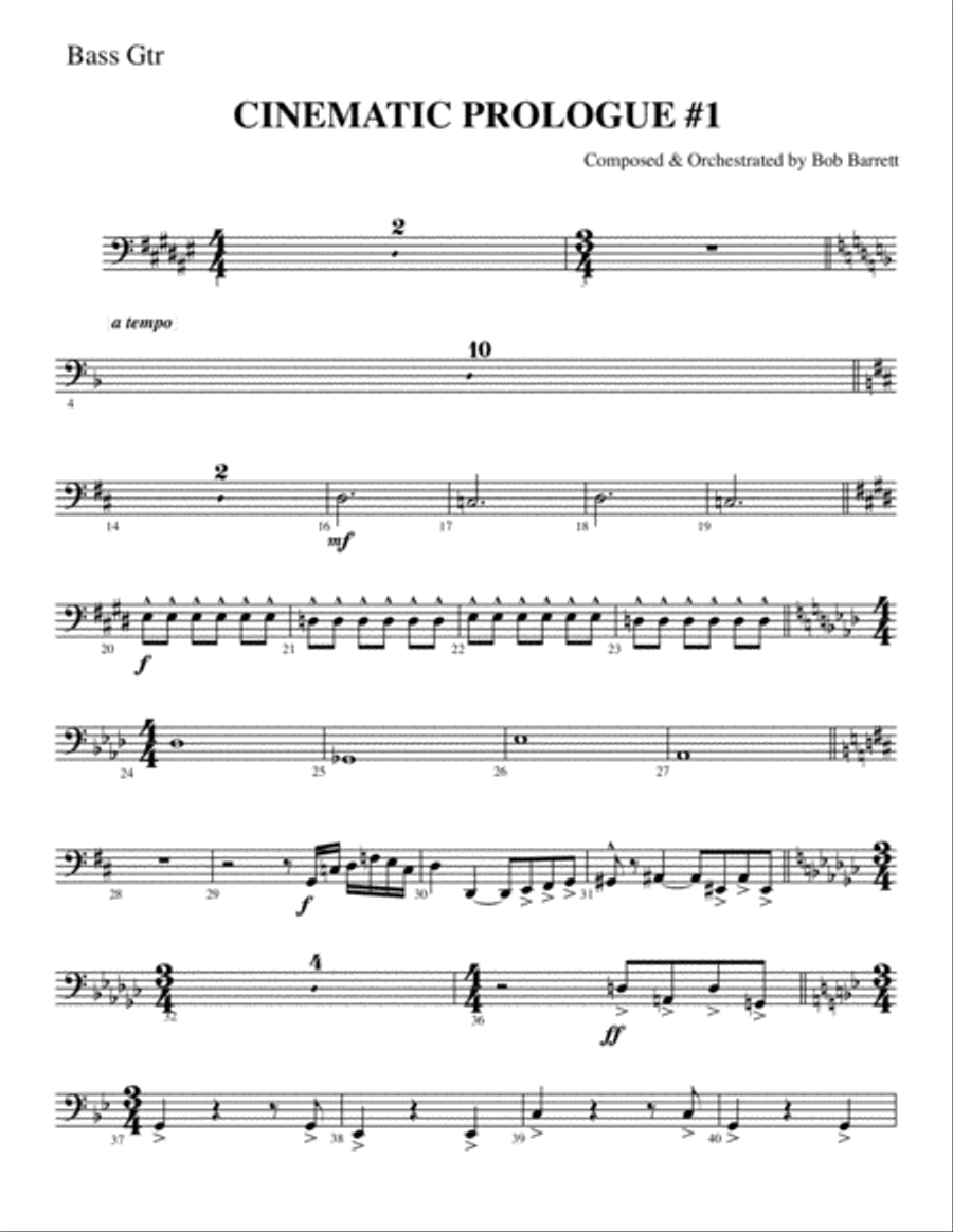 CINEMATIC PROLOGUE #1 CINEMATIC PROLOGUE #1 Full Orchestra scores gallery preview page 3