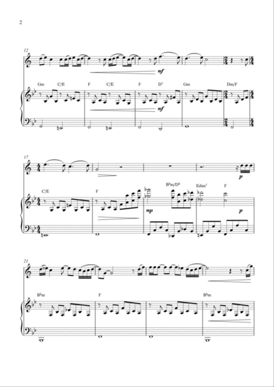 Je Veux Te Dire Adieu Je Veux Te Dire Adieu B-Flat Trumpet scores gallery preview page 2