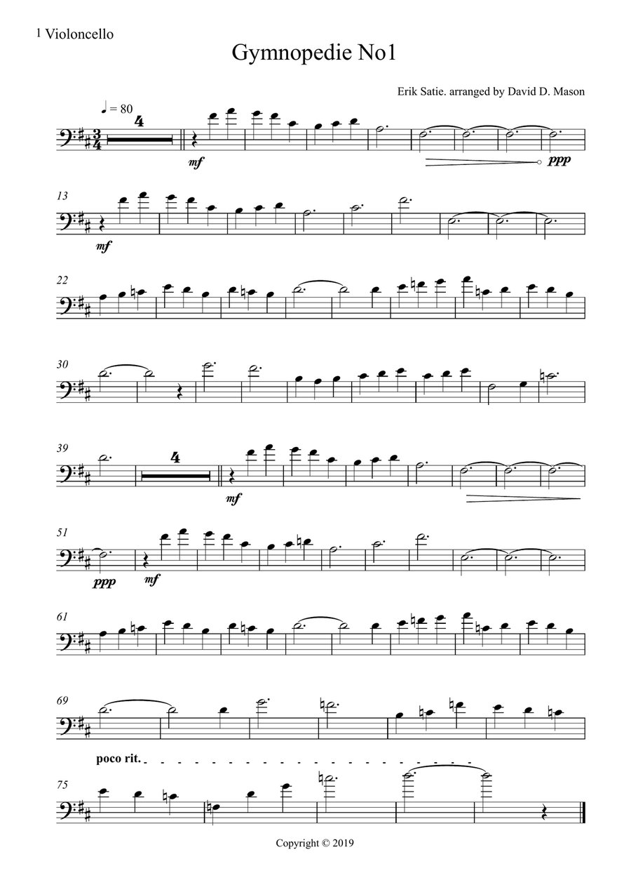 Gymnopedie String Trio scores gallery preview page 2