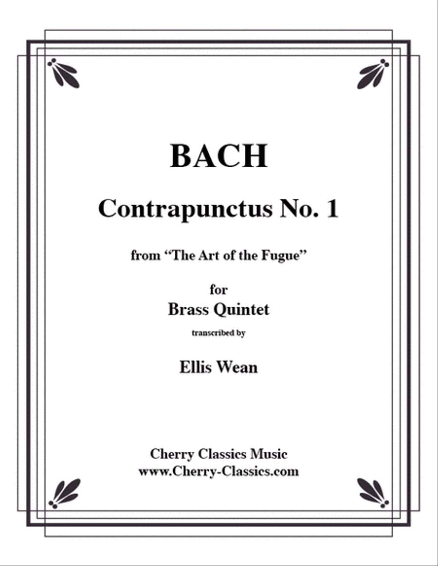 Contrapunctus #1 for Brass Quintet Brass Quintet scores gallery preview page 1