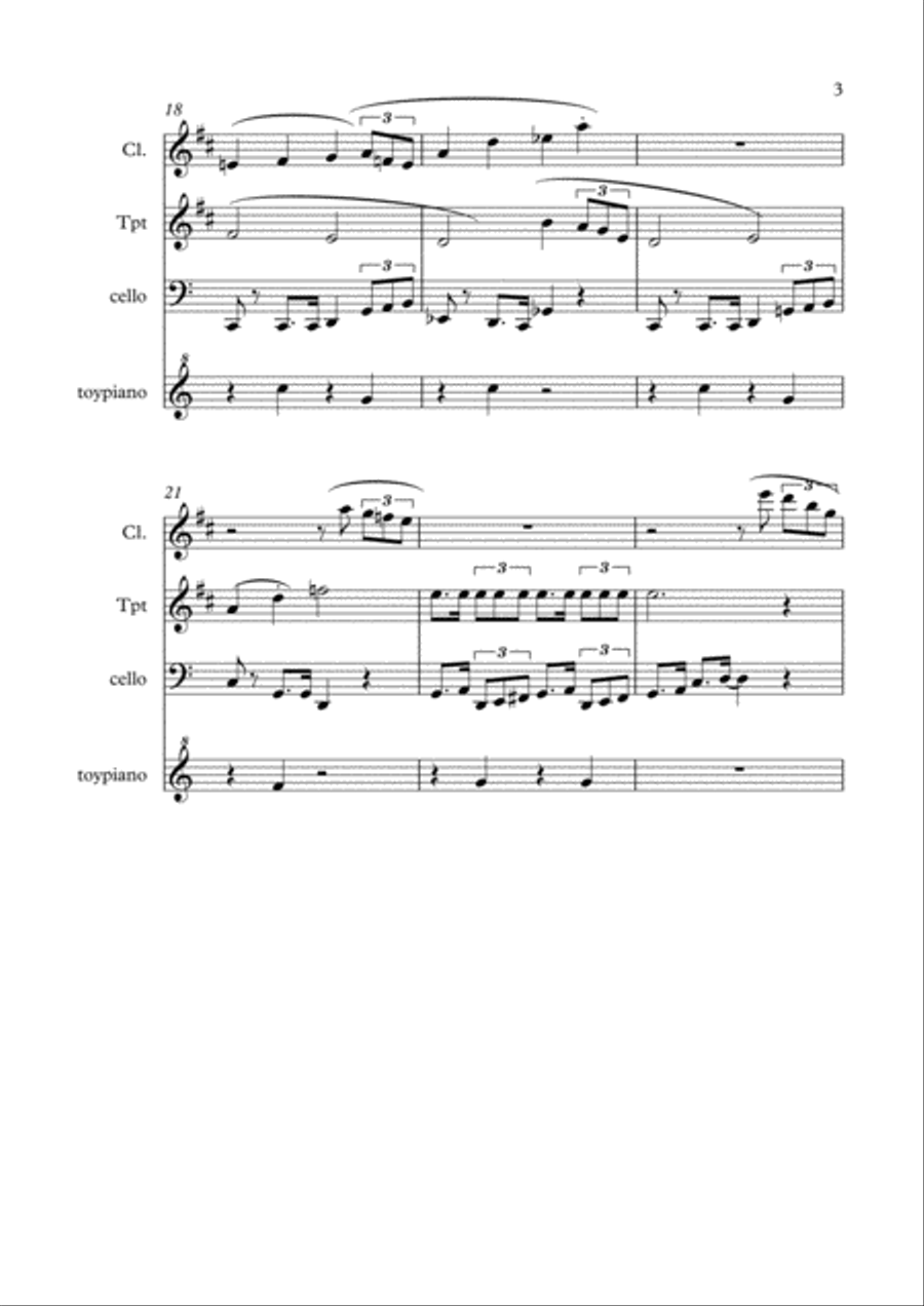 la vie est jolie sans savoir Small Ensemble scores gallery preview page 3