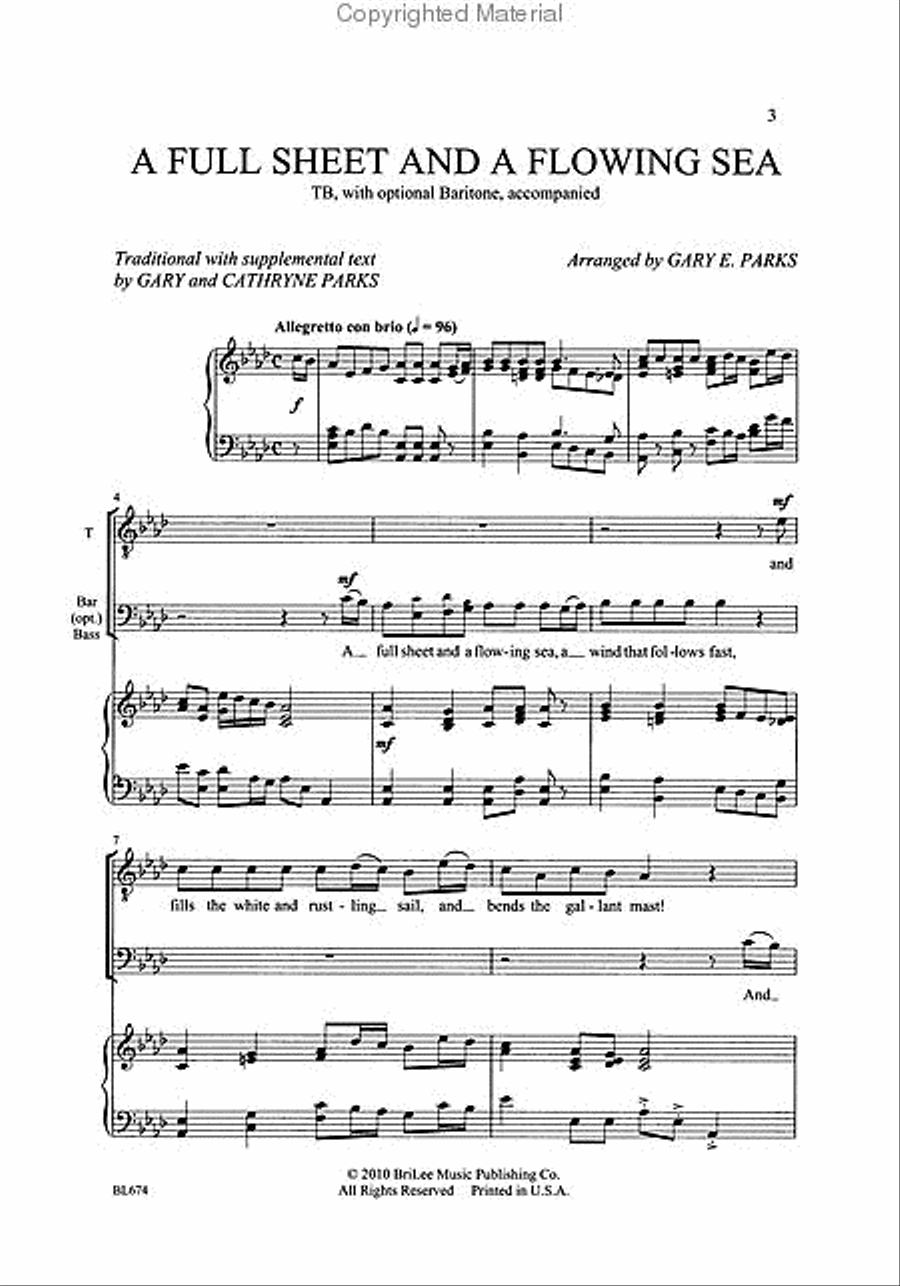 A Full Sheet and a Flowing Sea TTB scores gallery preview page 2