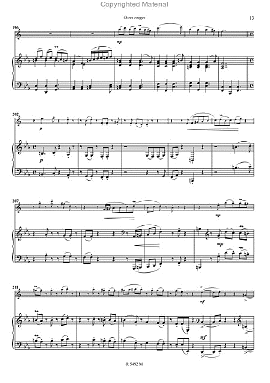 Ocres rouges Piano Accompaniment scores gallery preview page 9