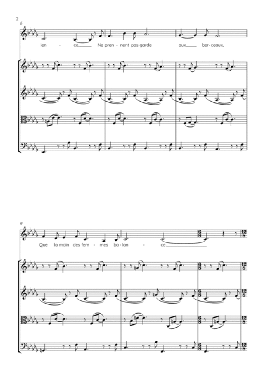 Les Berceaux String Quartet scores gallery preview page 2