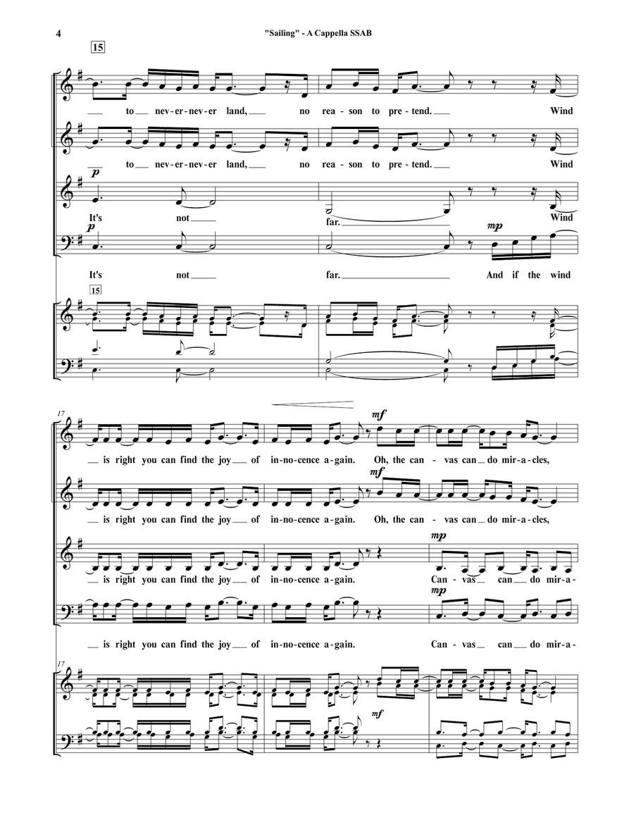 Sailing Sailing 4-Part scores gallery preview page 4