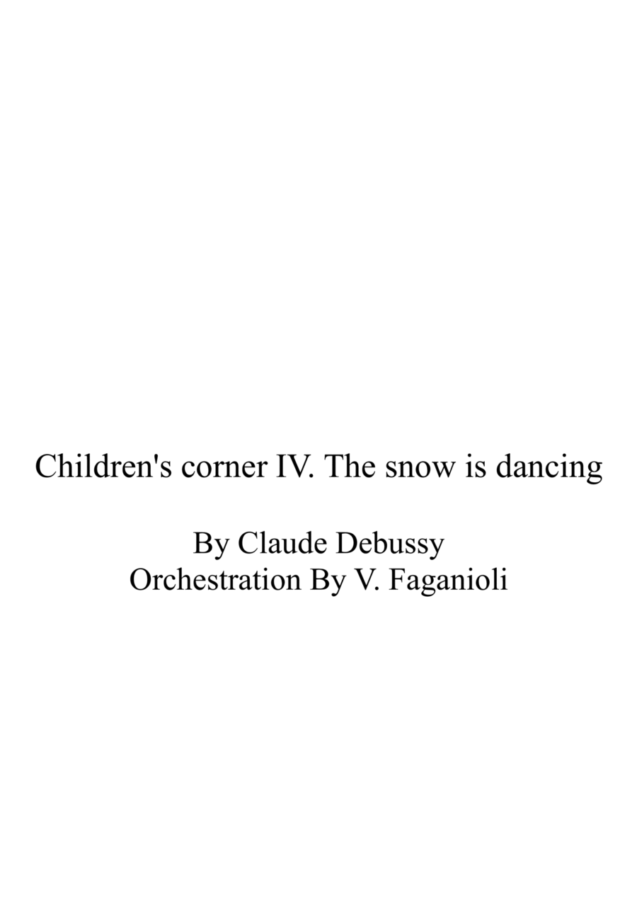 Children's Corner IV The snow is dancing Children's Corner IV The snow is dancing Chamber Music scores gallery preview page 1