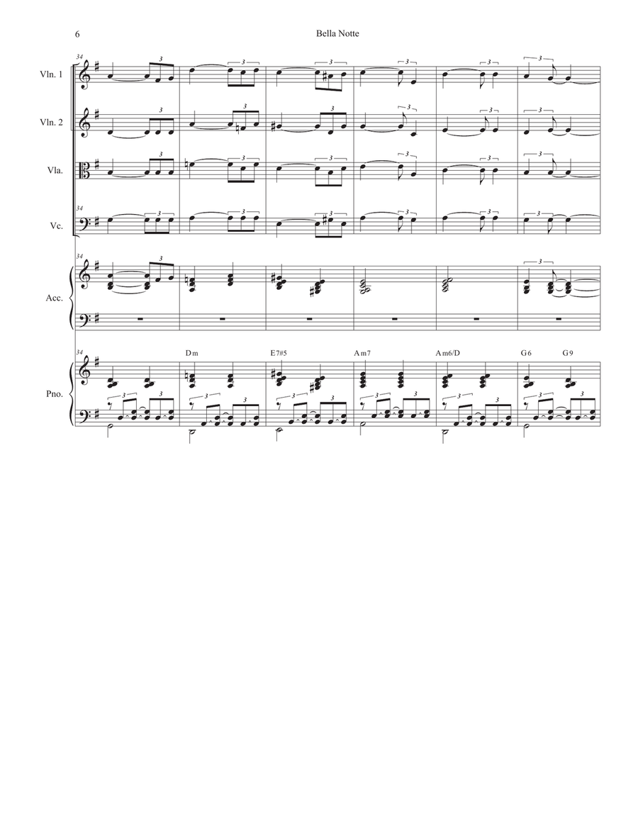 Bella Notte String Quartet scores gallery preview page 6