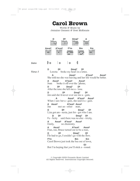 Carol Brown - Electric Guitar - Digital Sheet Music