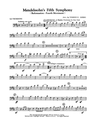 Mendelssohn's 5th Symphony "Reformation," 4th Movement: 1st Trombone
