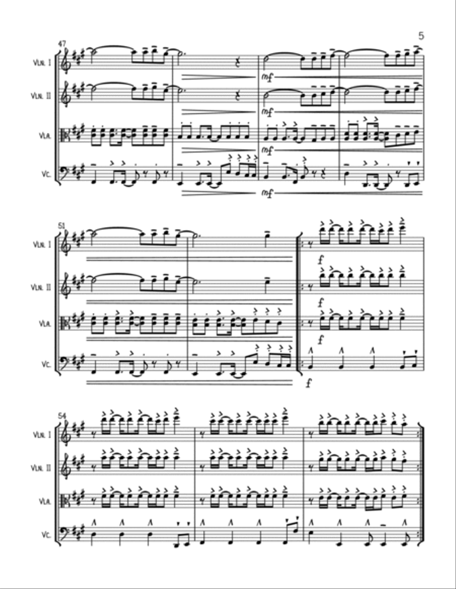 Get Lucky String Quartet scores gallery preview page 5