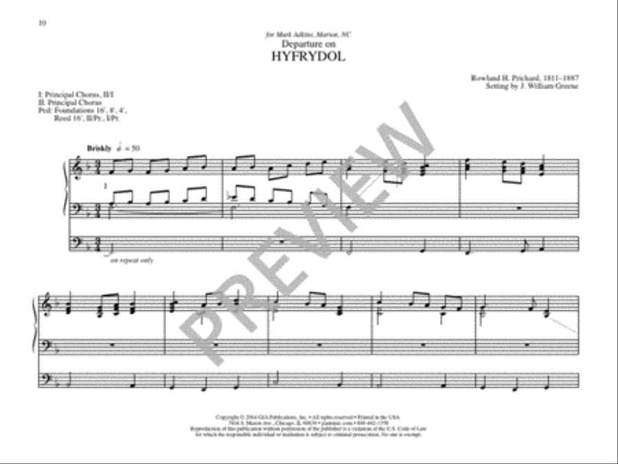 In Paradisum: Twelve Organ Settings Based on Hymntunes