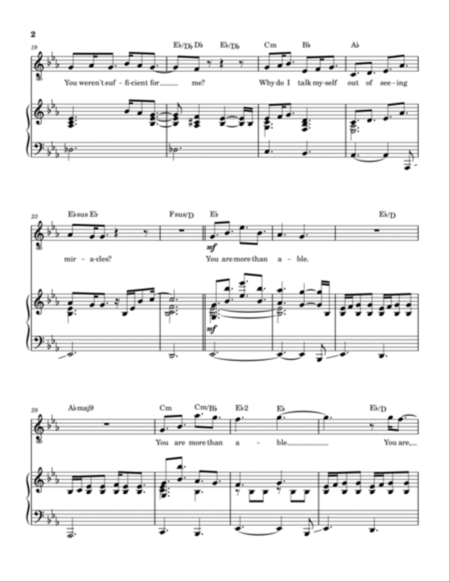 More Than Able Piano, Vocal, Guitar scores gallery preview page 3