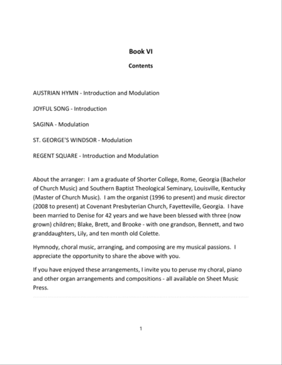 Hymn Introductions and Modulations - Book VI Organ Solo scores gallery preview page 2
