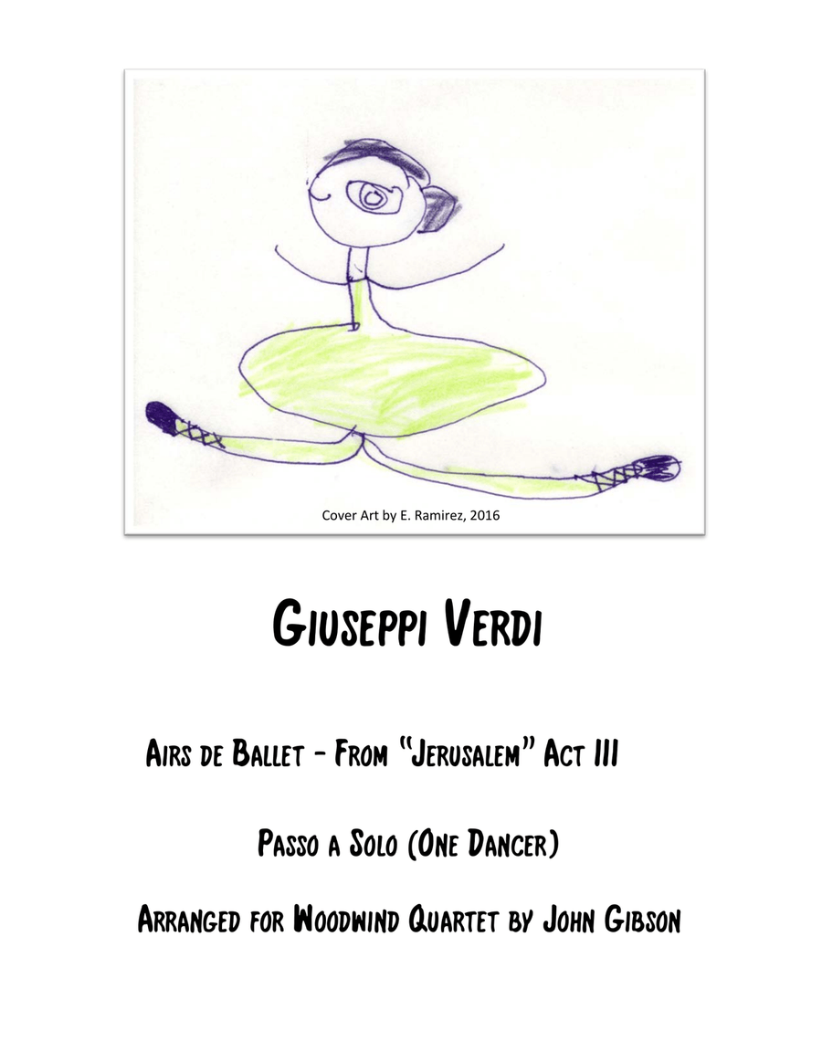 Verdi - Ballet Music for flexible woodwind quartet (Jerusalem, Act III - Passo a Solo) Woodwind Quartet scores gallery preview page 1