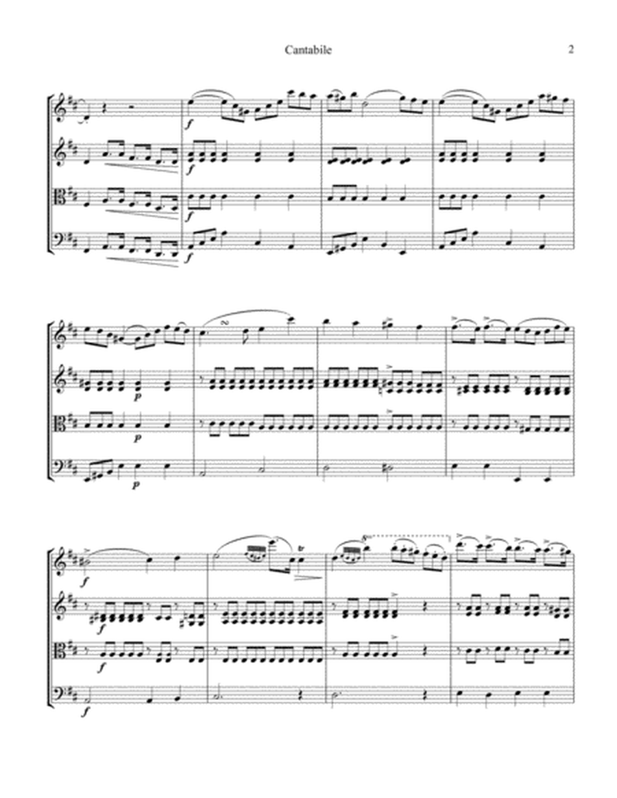 Cantabile Op. 17 for string quartet image number null