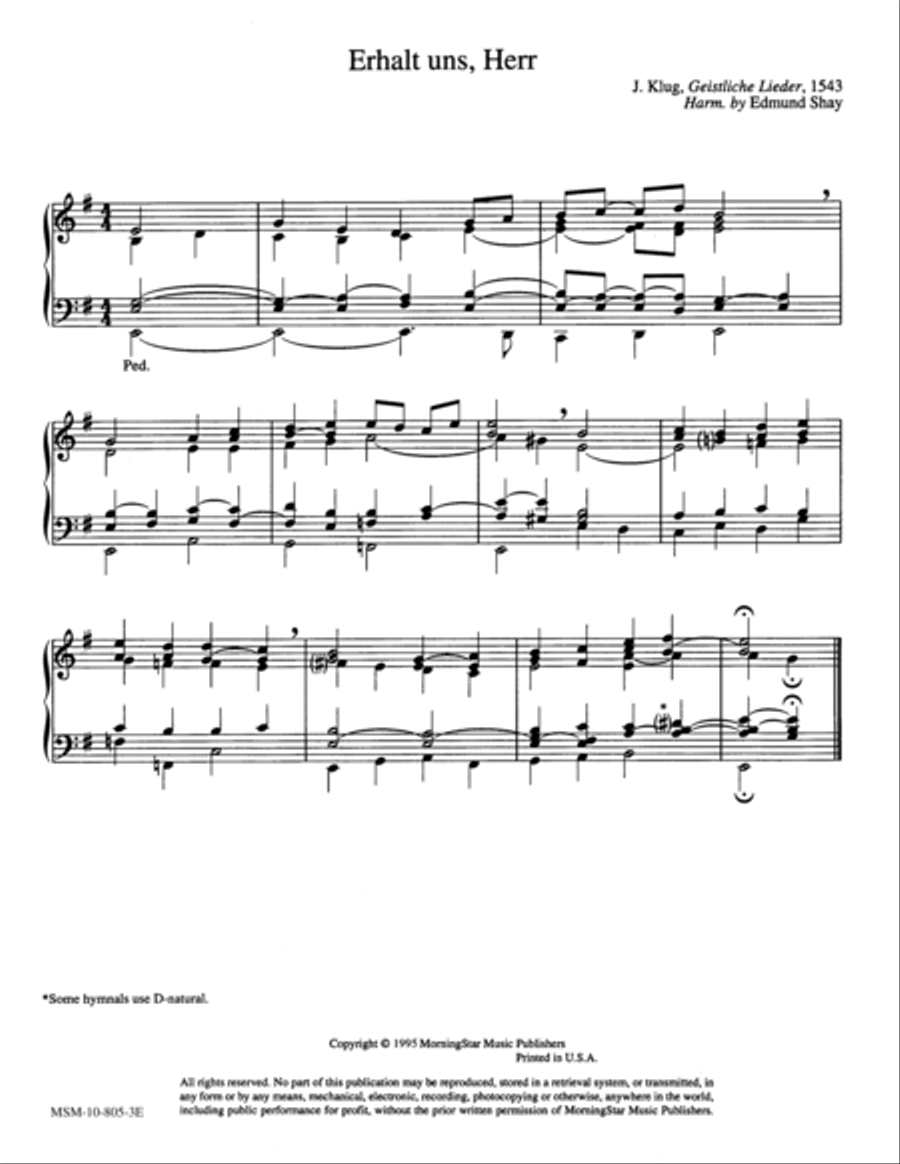 Erhalt uns, Herr Organ scores gallery preview page 1