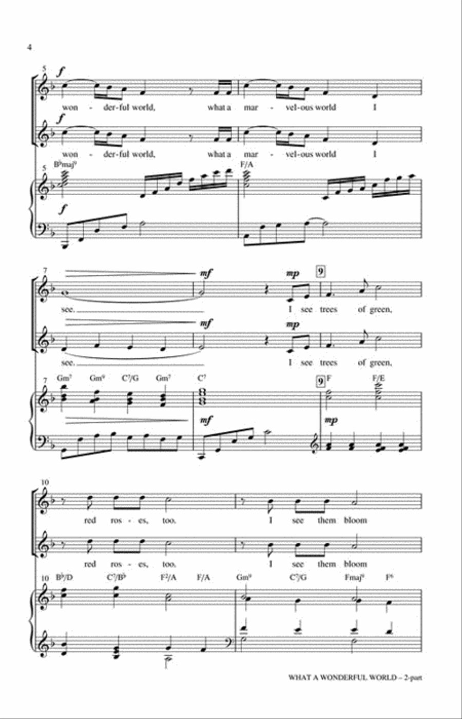 What a Wonderful World 2-Part scores gallery preview page 3