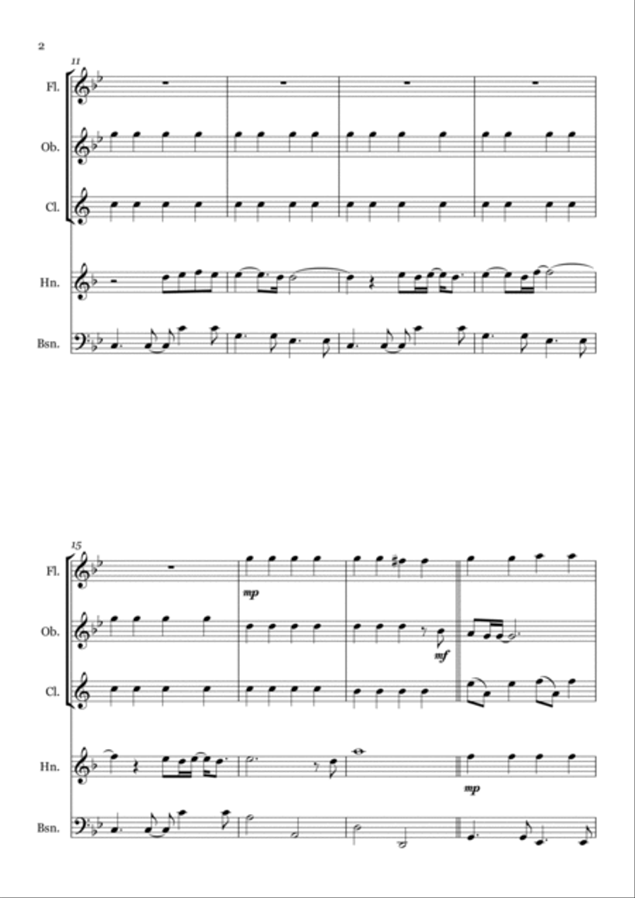 Skyfall Woodwind Quintet scores gallery preview page 4