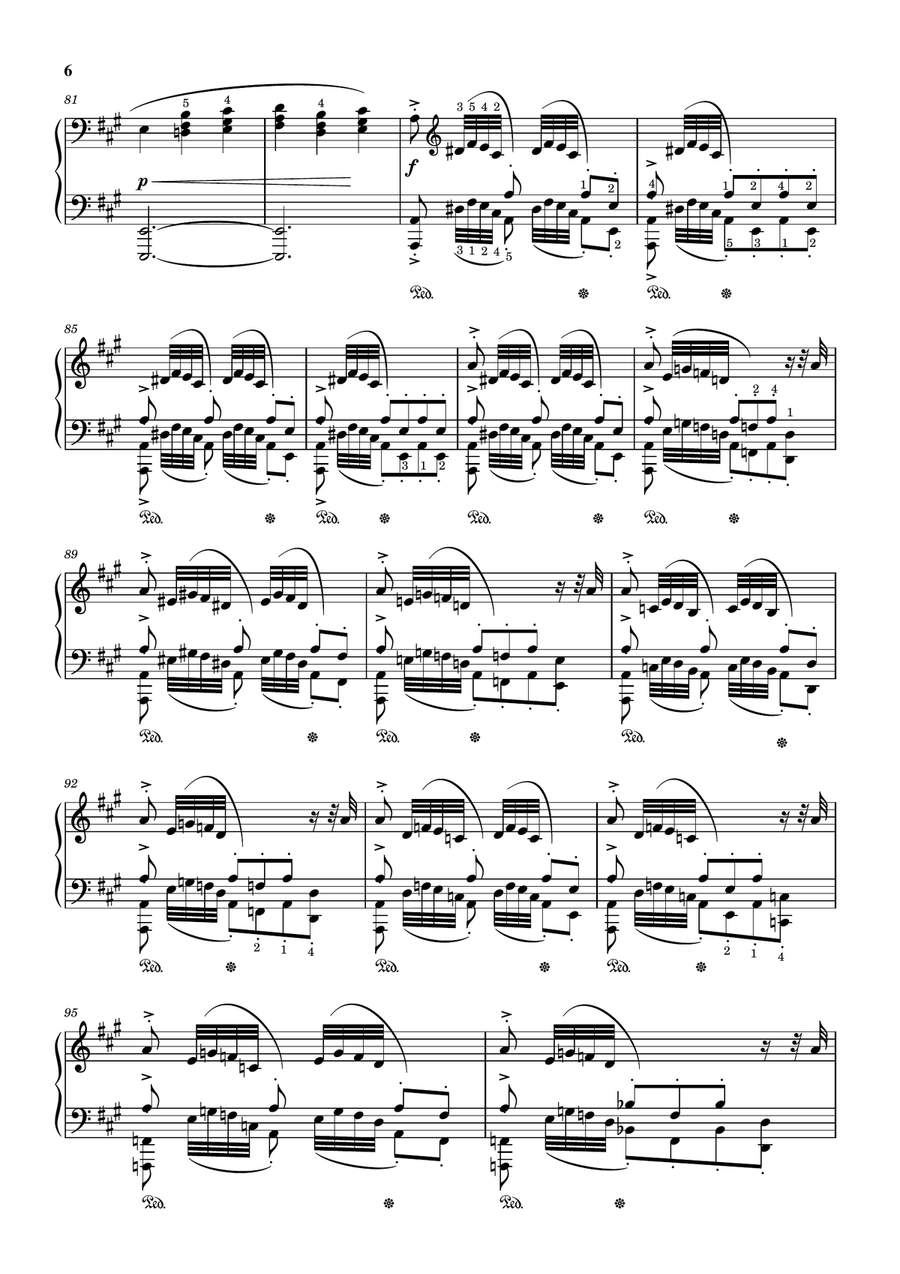 Chopin - Polonaise No.5 in F Sharp Minor. Op.44 - Original With Fingering For Piano Solo Piano Solo scores gallery preview page 6