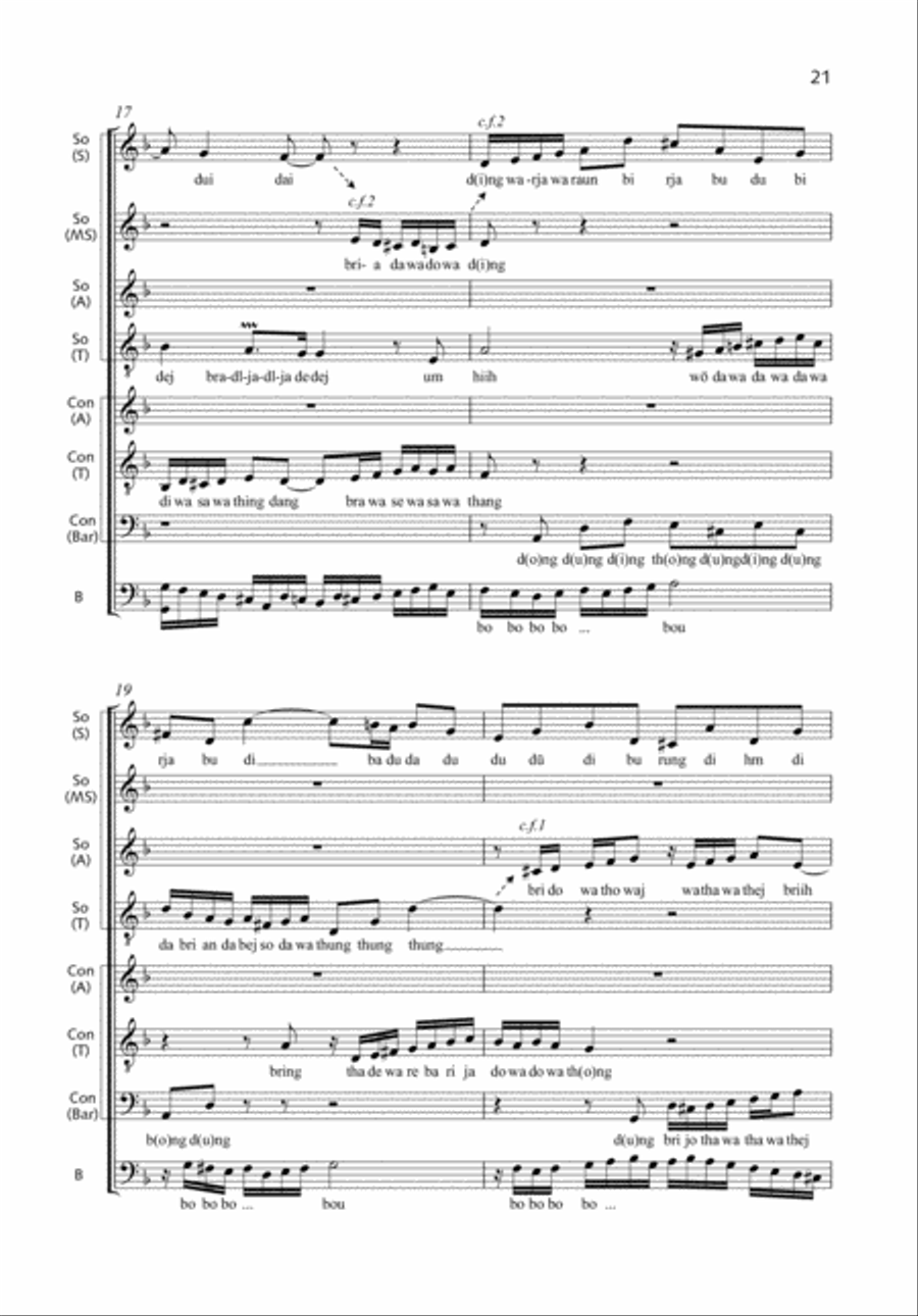 Konzert für 2 Violinen (Vivace) Mixed Choir scores gallery preview page 5