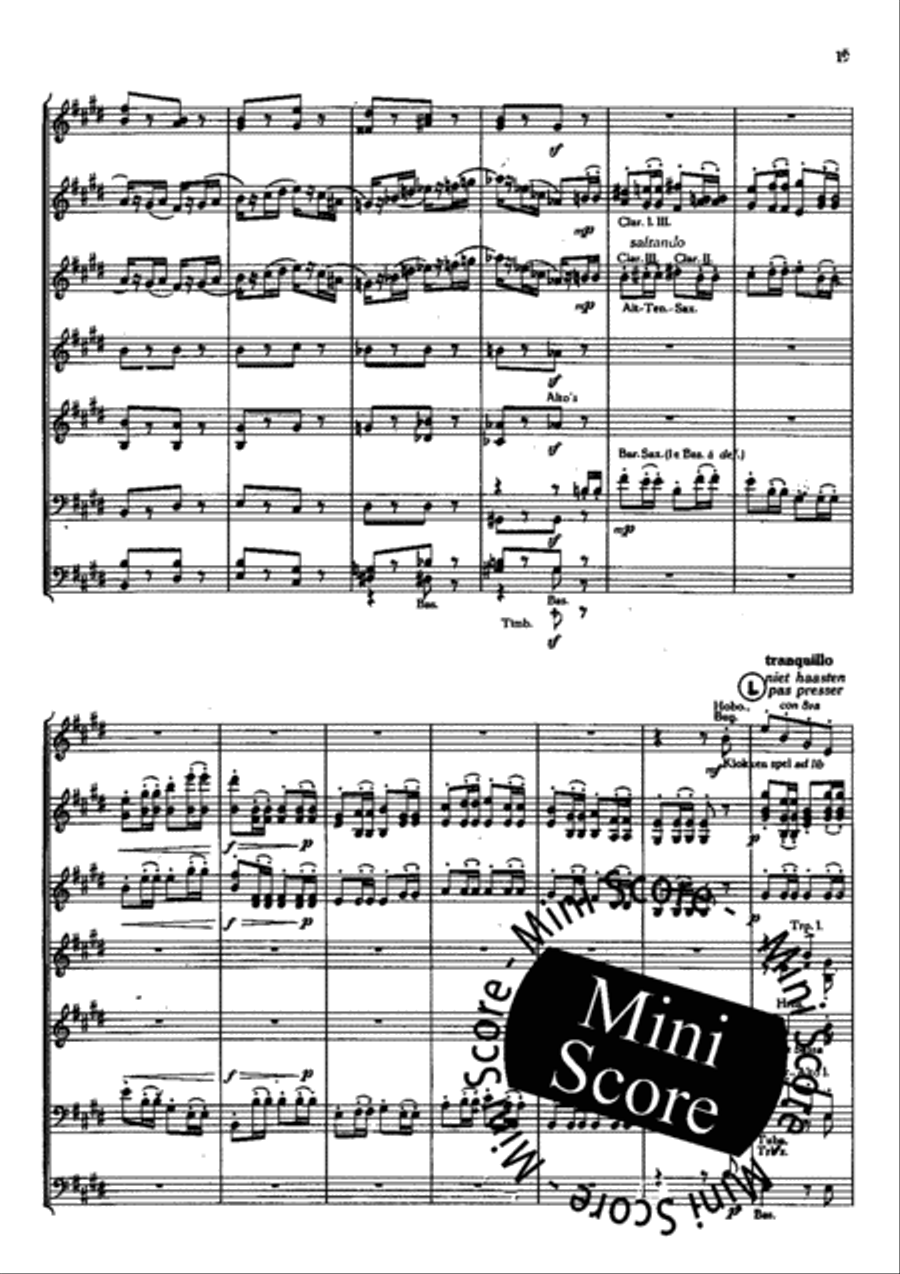 Piet Hein Rhapsodie Concert Band scores gallery preview page 21