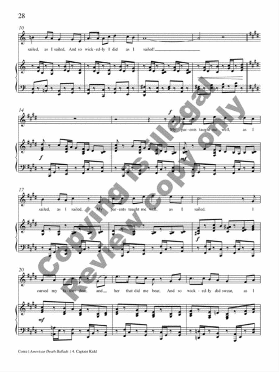 American Death Ballads (Piano/Vocal Score) High Voice scores gallery preview page 40