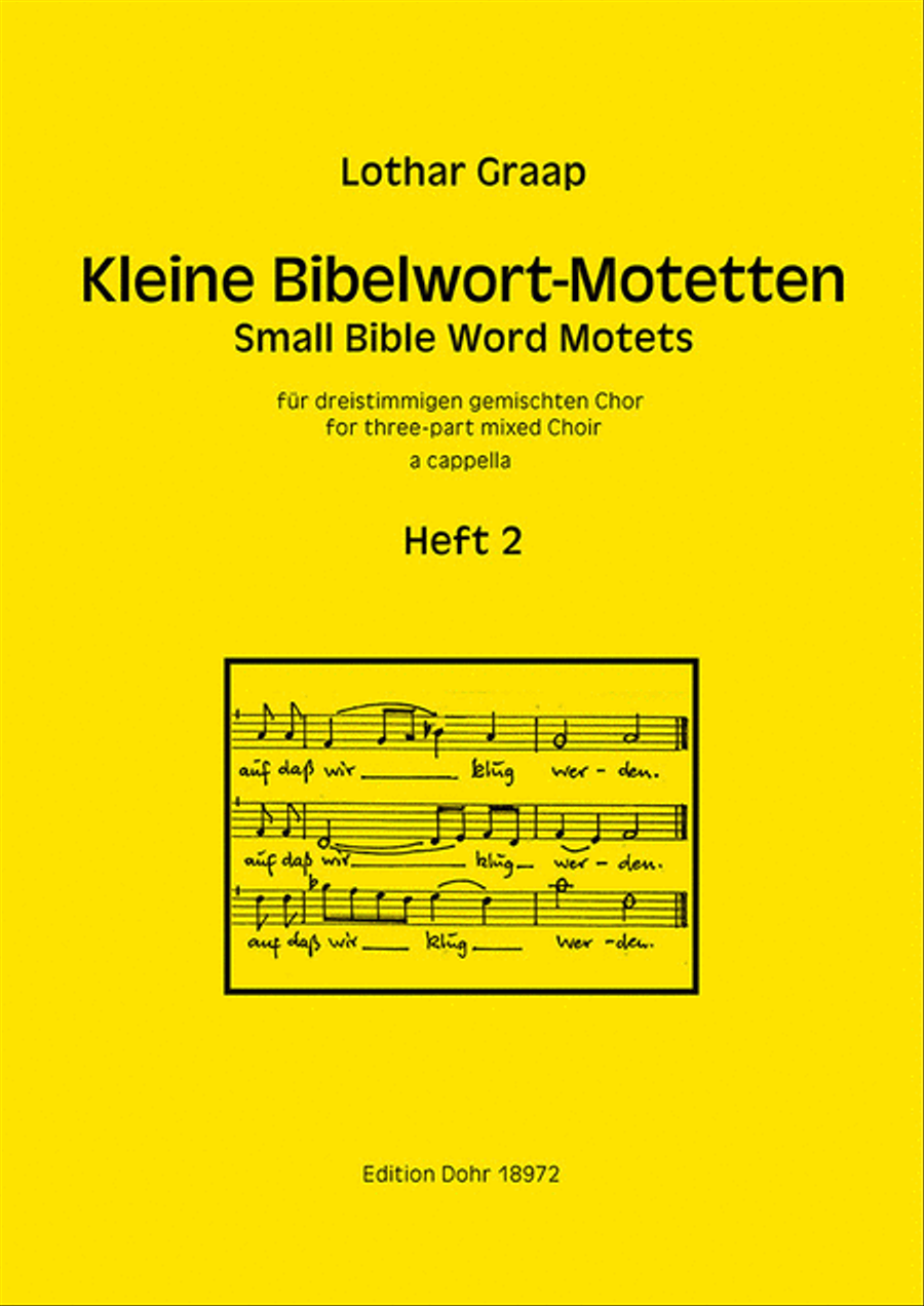 Kleine Bibelwort-Motetten für dreistimmigen gemischten Chor a cappella, Heft 2 3-Part scores gallery preview page 1