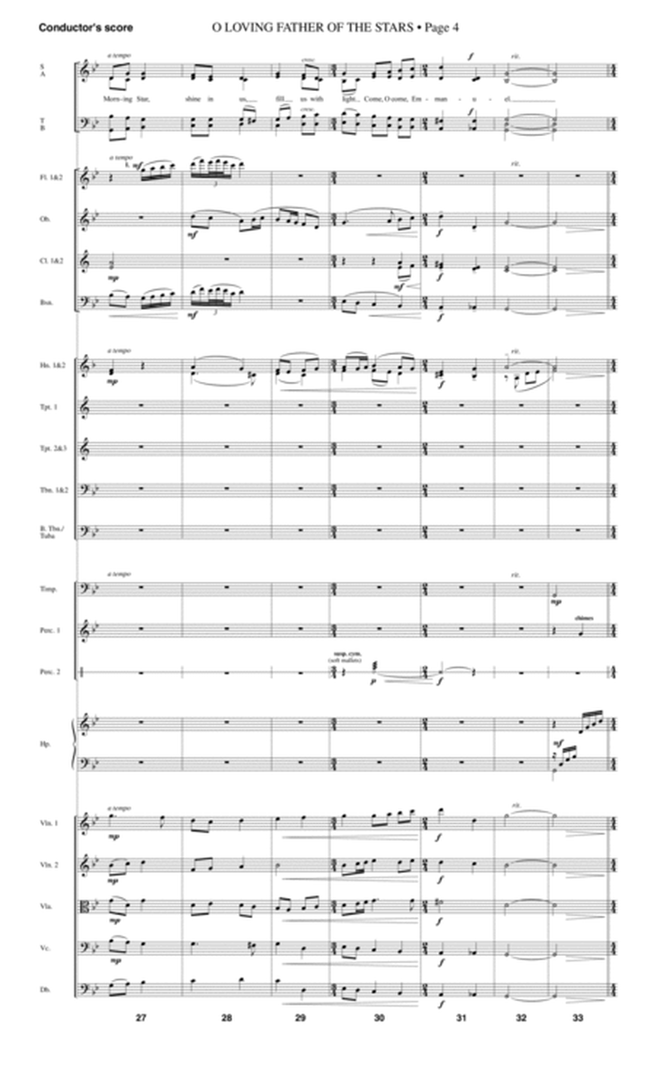 O Loving Father Of The Stars (from Morning Star) - Full Score