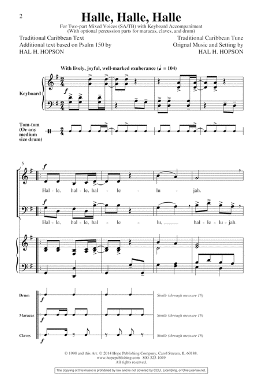 Halle, Halle 4-Part scores gallery preview page 3