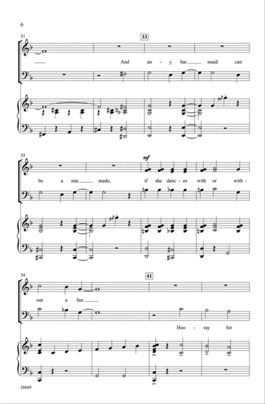 Hooray for Hollywood Choir scores gallery preview page 5