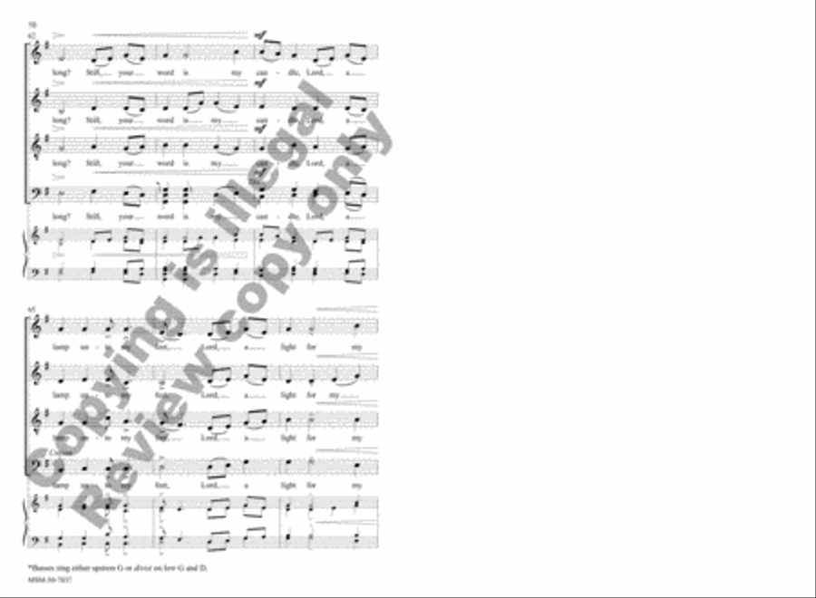 Your Word Is a Candle 4-Part scores gallery preview page 11