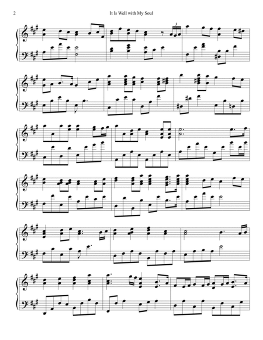 PIANO - It Is Well with My Soul (Piano Hymns Sheet Music PDF)