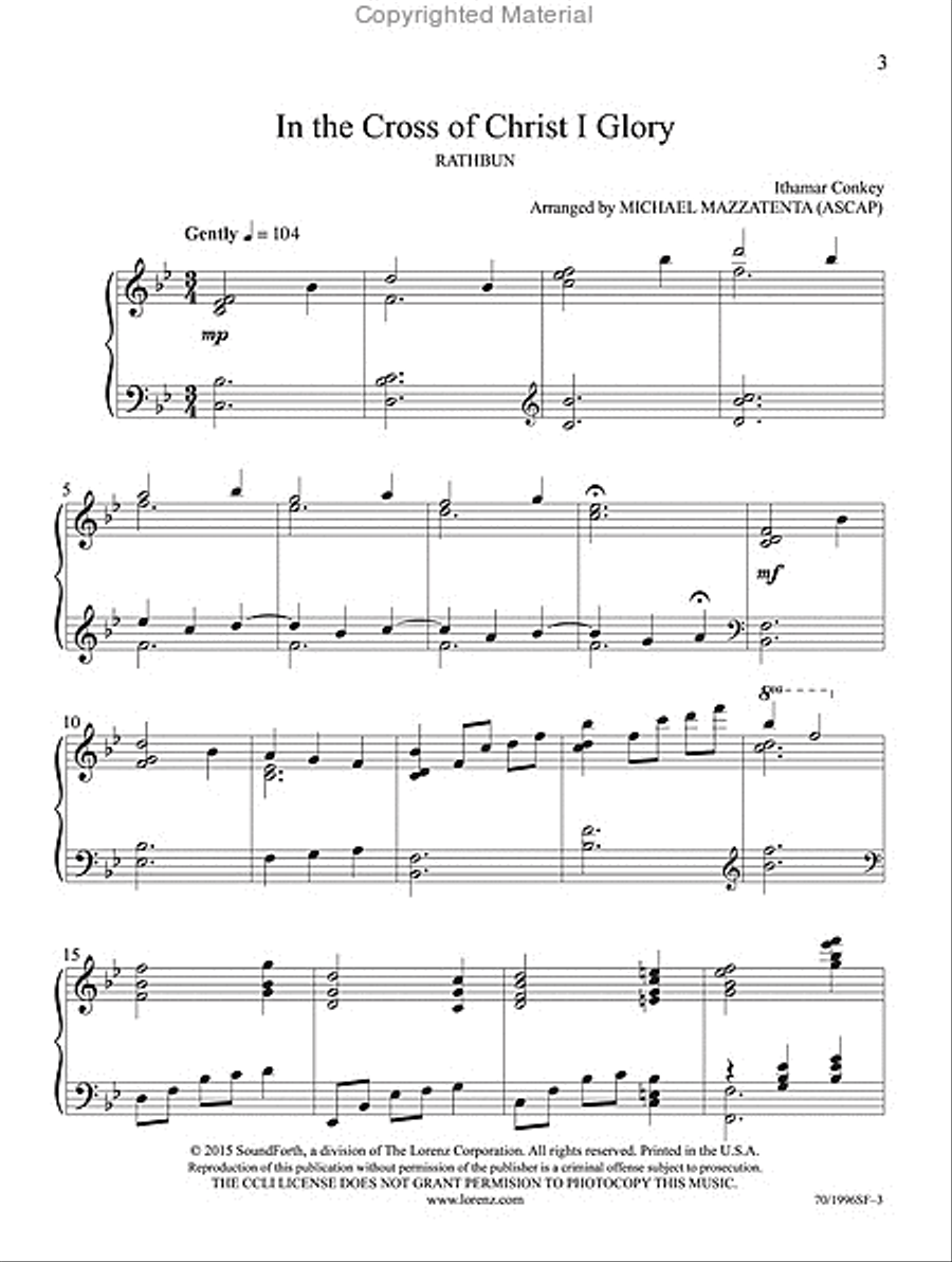 In the Light of the Cross Piano Solo scores gallery preview page 3