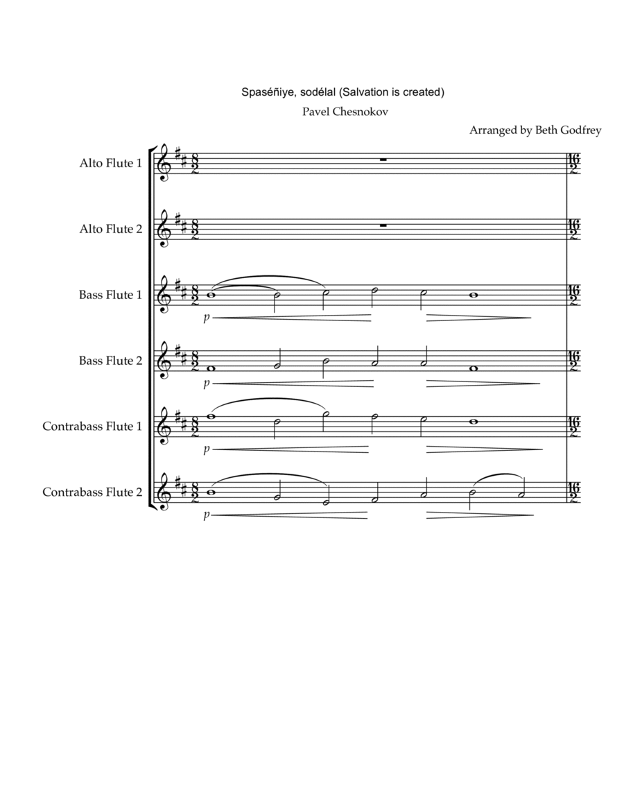 Salvation is Created Woodwind Ensemble scores gallery preview page 1