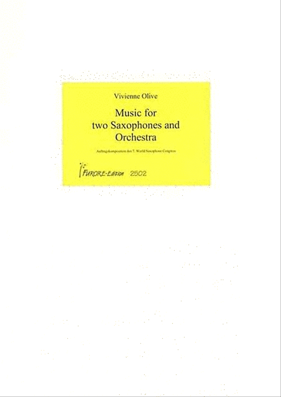 Music for two Saxophones and Orchestra (12') Saxophone Duet scores gallery preview page 1