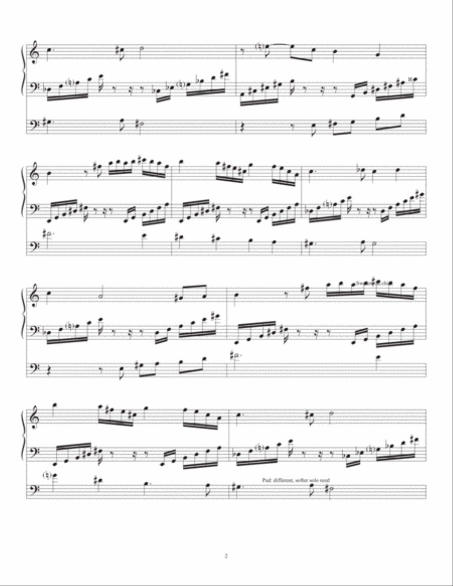 3 Songs for 4 Composers - Claude & Maurice Organ Solo scores gallery preview page 2