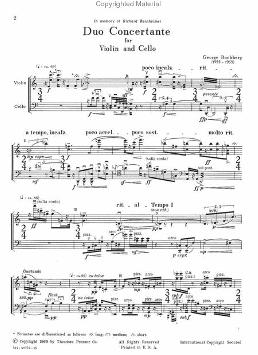Duo Concertante Duo Concertante Chamber Music scores gallery preview page 2