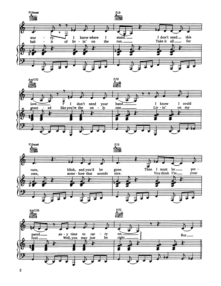 Minute By Minute Minute By Minute Piano, Vocal, Guitar scores gallery preview page 2