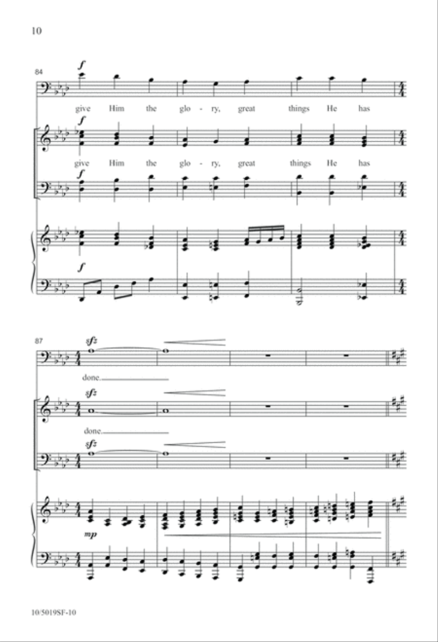 Great Things He Has Done 4-Part scores gallery preview page 10