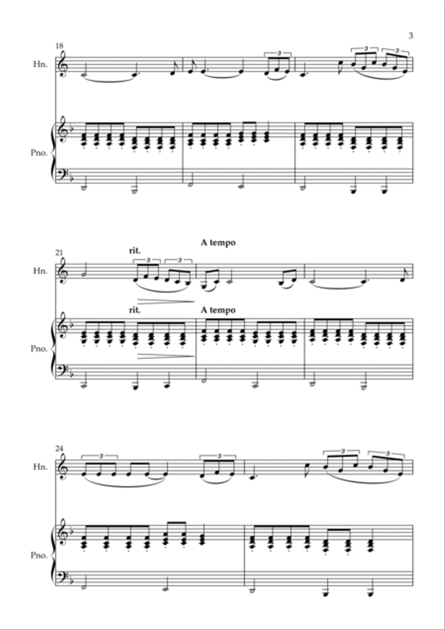 Con Te Partiro (time To Say Goodbye) Horn scores gallery preview page 3