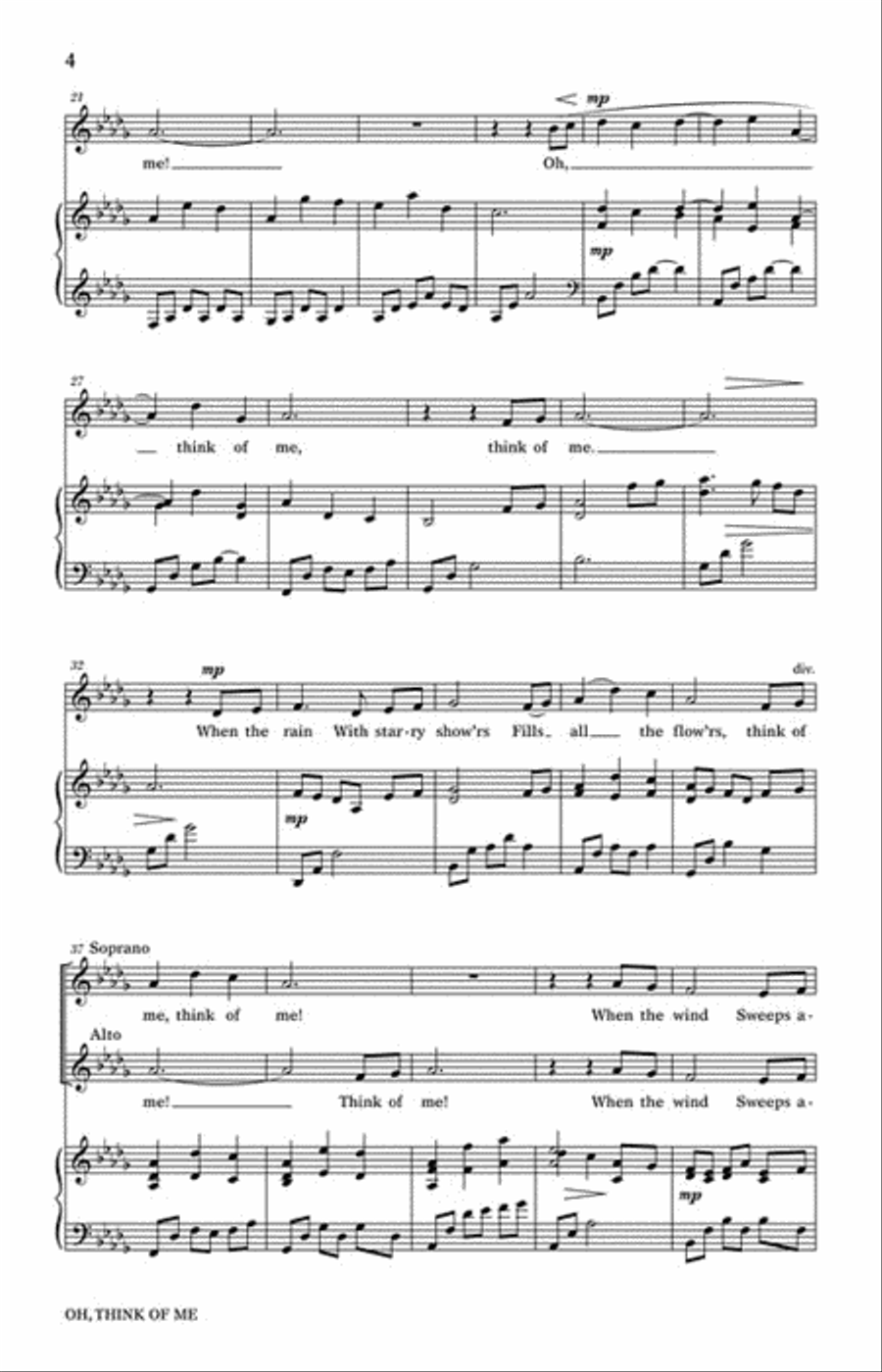 Oh, Think of Me SSA scores gallery preview page 3