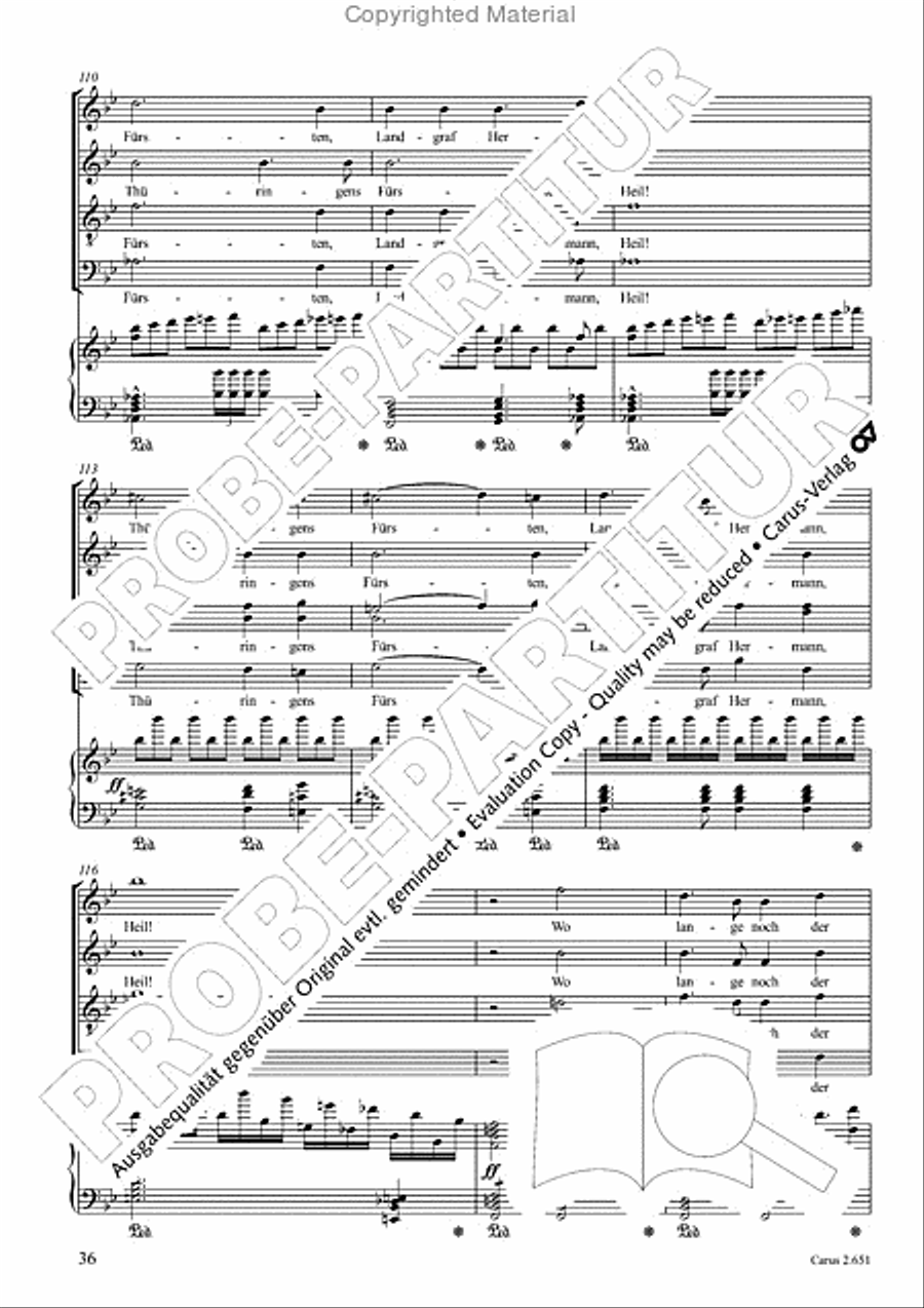 Choral collection Great Opera Choruses - Richard Wagner (choir & piano) Choir scores gallery preview page 37