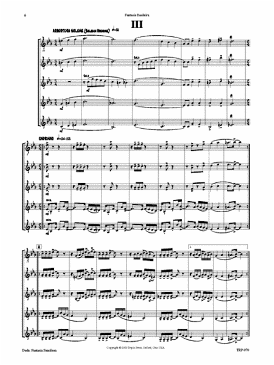 Fantasia Brasileira Small Ensemble scores gallery preview page 6