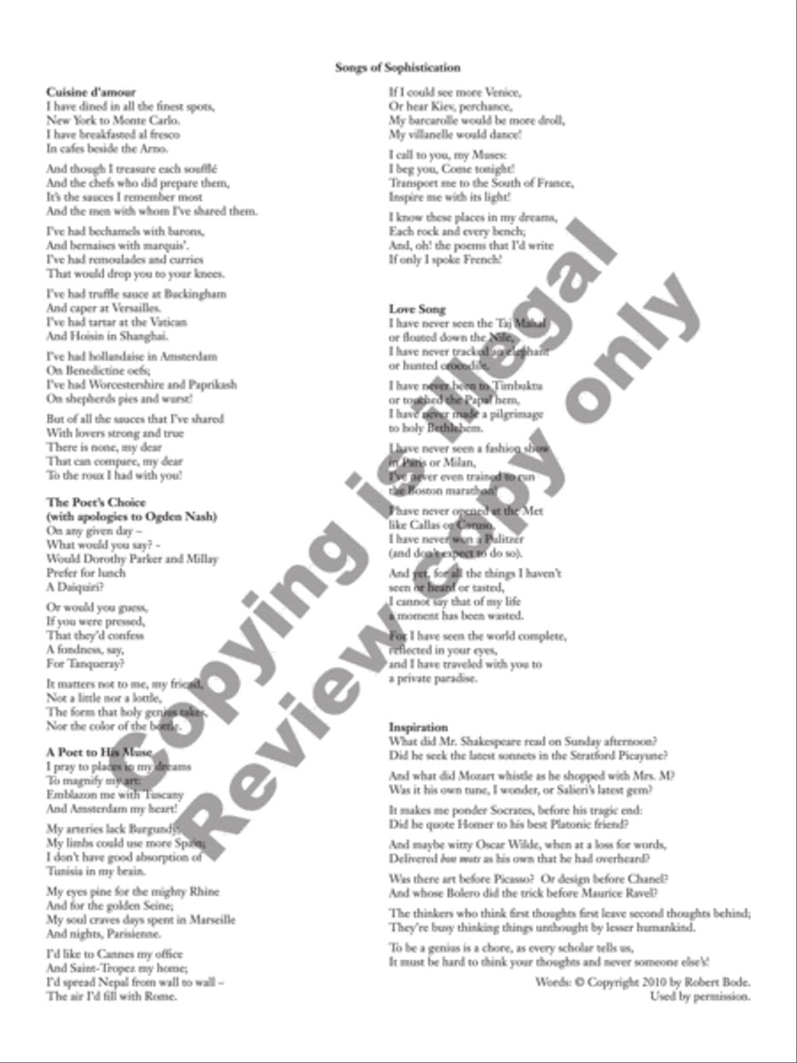 Songs of Sophistication Medium Voice scores gallery preview page 4