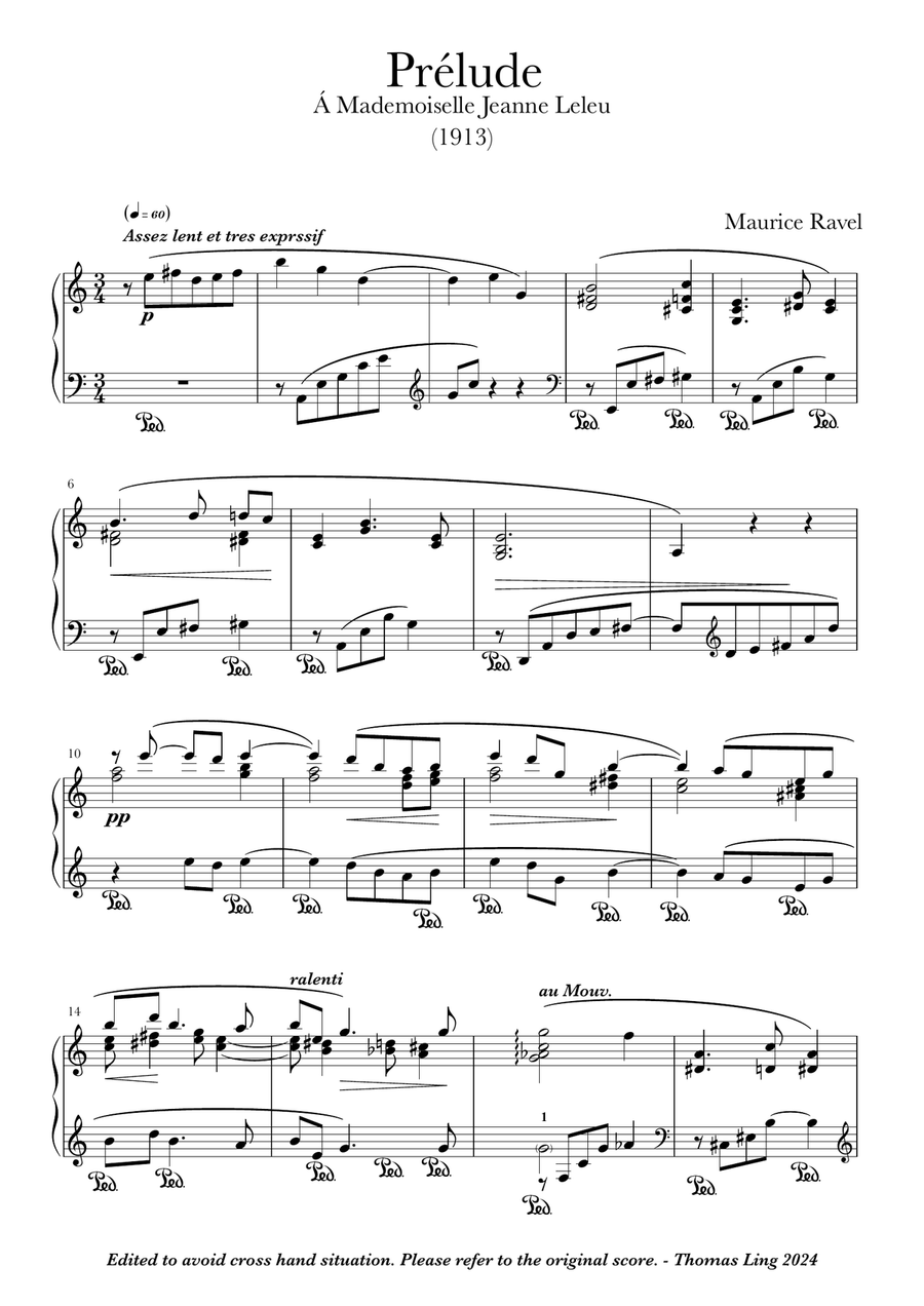 Prelude (in A Minor) 1931 (Bonus piece “Memory Lane” inspired by the Prelude) Piano Method scores gallery preview page 1