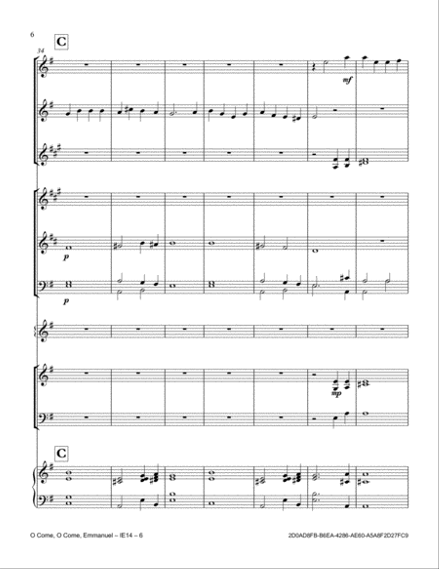 O Come, O Come Emmanuel O Come, O Come Emmanuel Full Orchestra scores gallery preview page 6