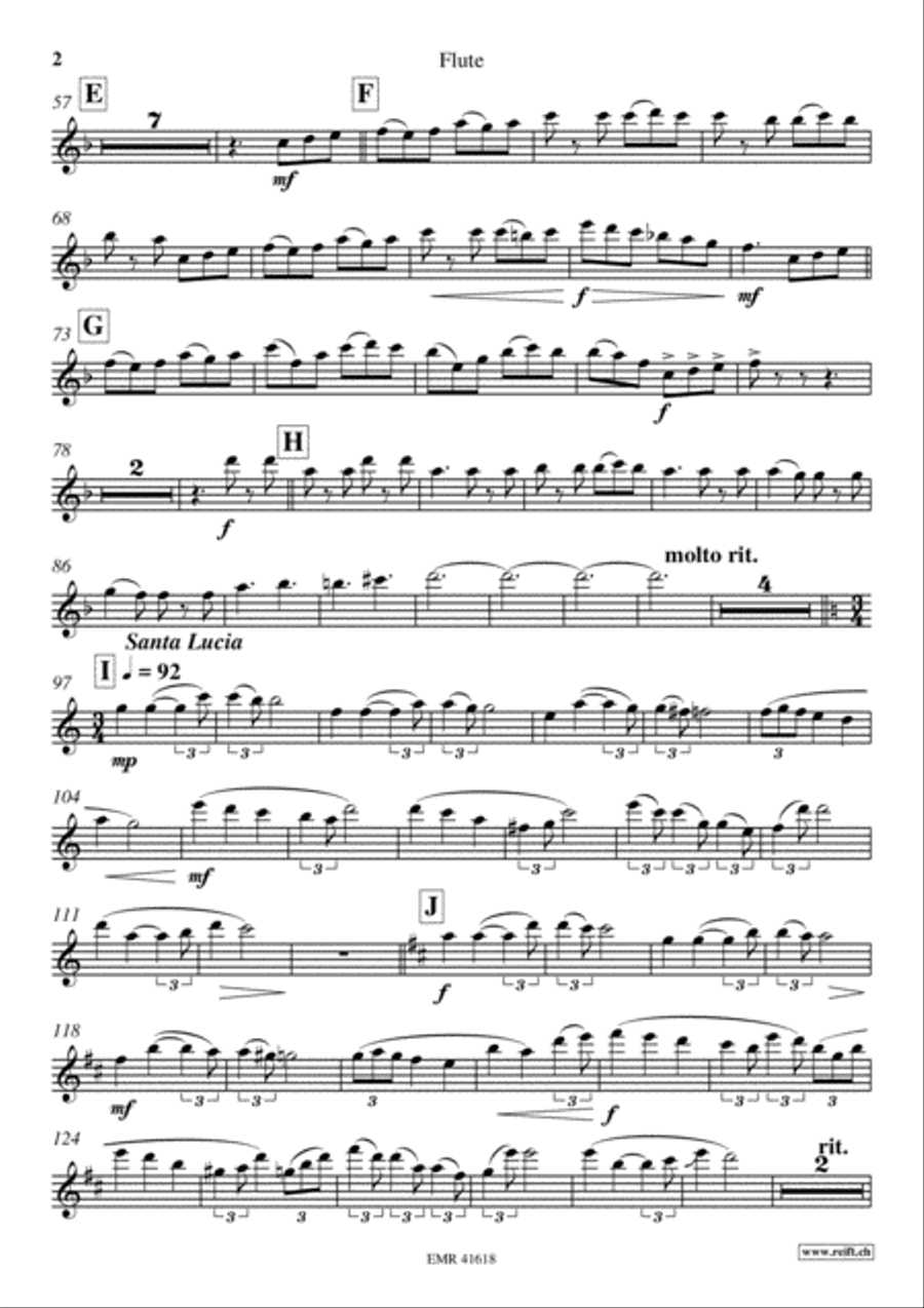 Greetings From Italy Greetings From Italy Flute Solo scores gallery preview page 3