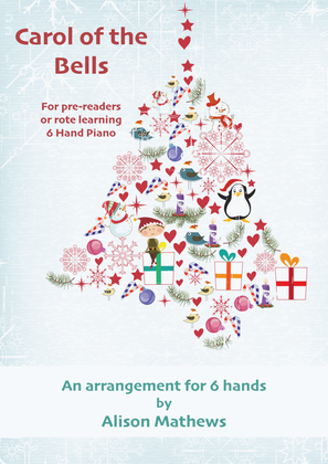 Book cover for Carol of the Bells - 6 Hand Piano